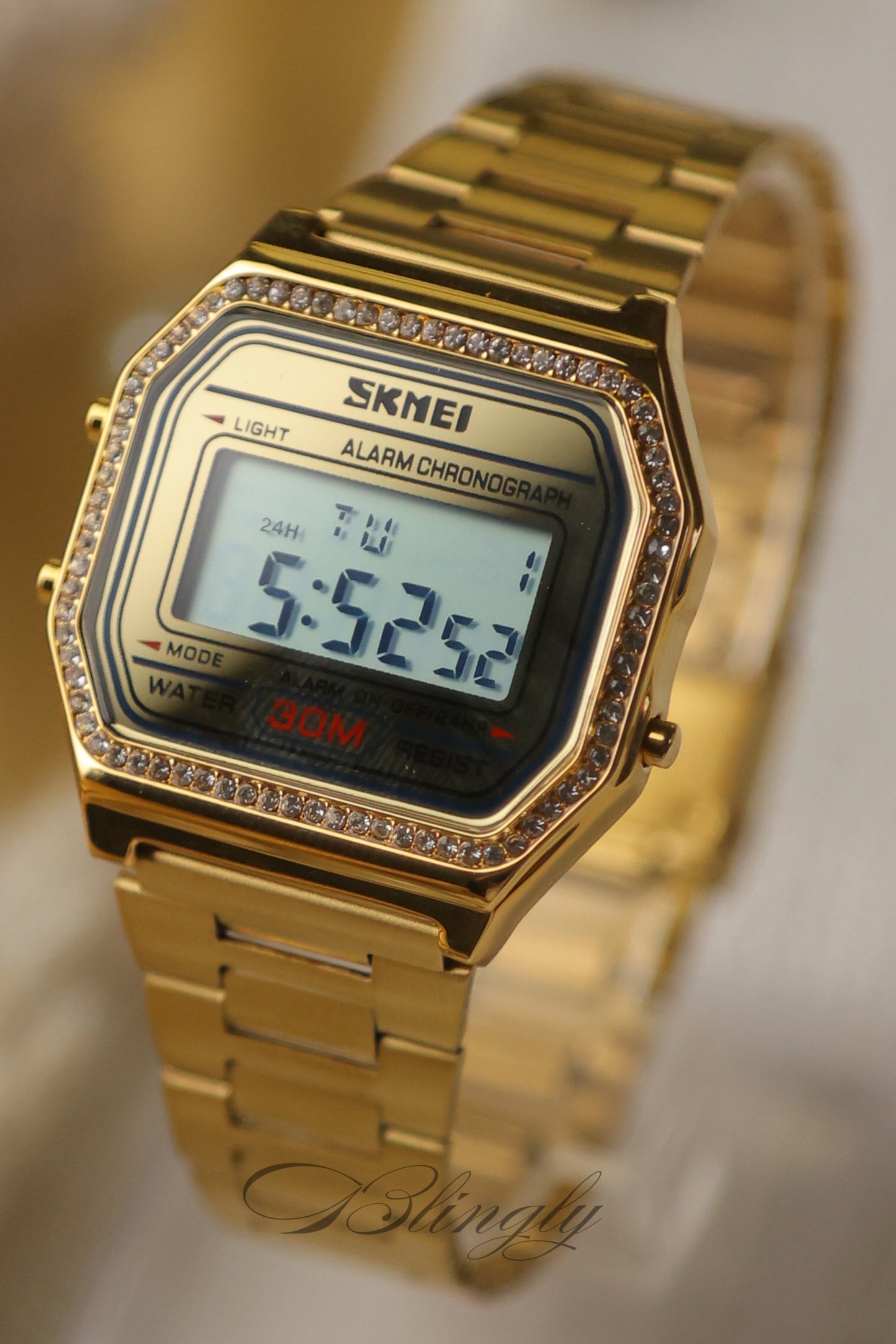 Skmei Vintage Golden Stones
